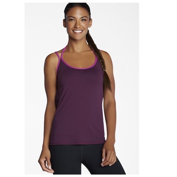 Fabletics Tops - FABLETICS Miri Tank Dark Plum/Mulberry Halter Straps Size Small